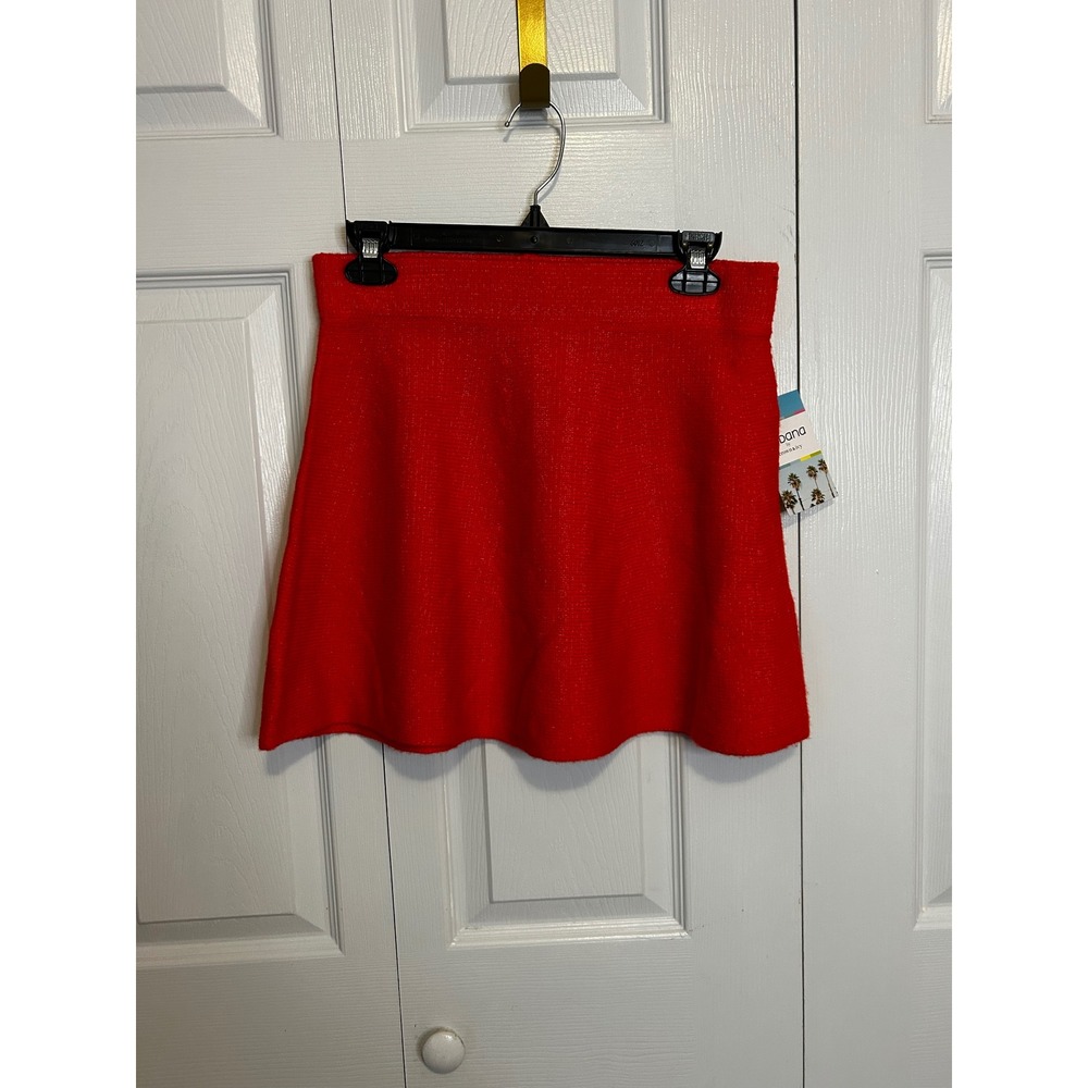 Cabana by Crown Ivy Cabana  Red Sweater Skirt Women's Size S Sweater Knit Mini